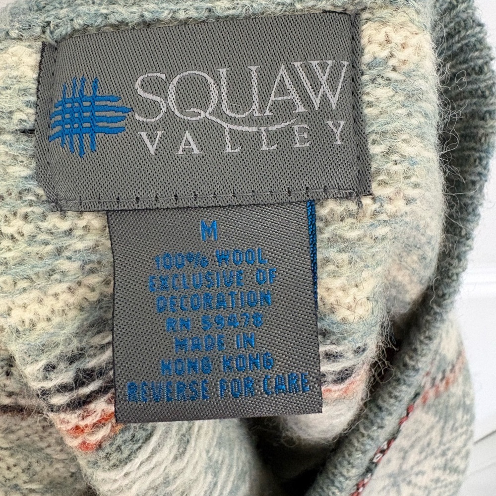 VTG Squaw Valley Fair Isle Wool Carigan M - Picture 6 of 6